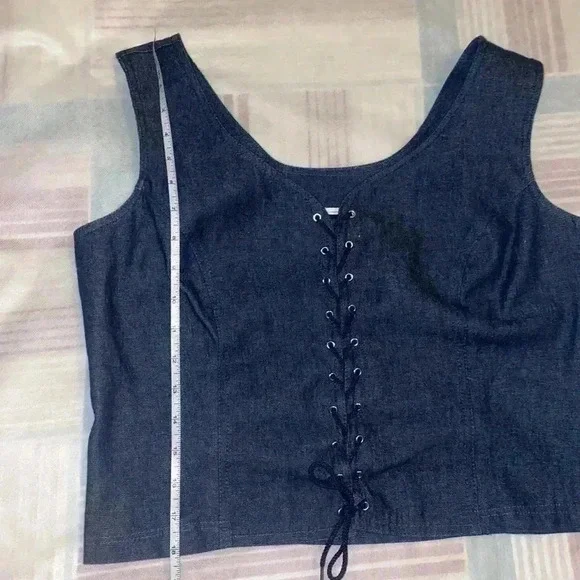 Unique  Corset-Top 100% COTTON EMOI PAR VICKY APPARLEY VINTAGE - Picture 11 of 14